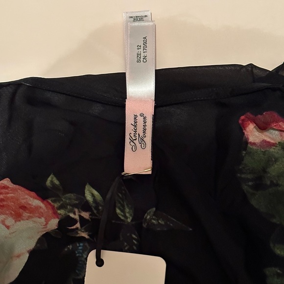 Agent Provocateur Elora Gown Black Floral Silk Dress - Picture 8 of 12